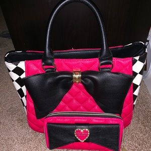 Matching Betsey Johnson Purse and Wallet
